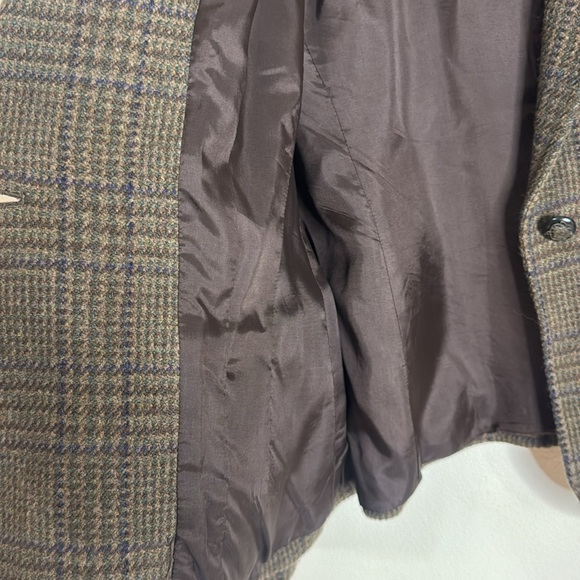 Lauren Ralph Lauren Equestrian Tweed Checkered one button Blazer size 14W office - Picture 12 of 13